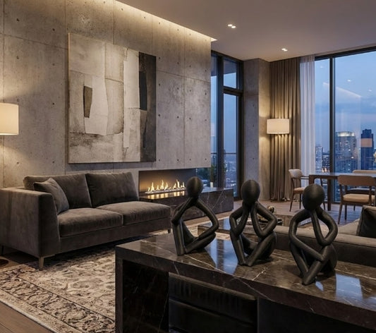 TRIO ESCULTURAS DESIGN NÓRDICO MINIMALISTA