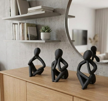 TRIO ESCULTURAS DESIGN NÓRDICO MINIMALISTA