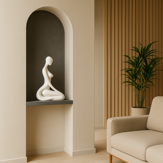 Escultura Yoga - Mulher na Pose Virasana